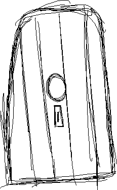 The only thing on this side of the wall: a locked door.