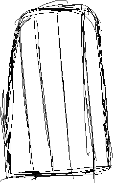 The door is sealed shut. It looks to be opened by some mechanism.