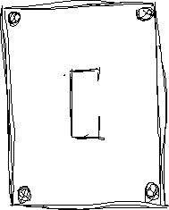 A metal panel that's screwed into the wall.